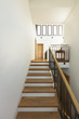 Interior house, wooden staircase