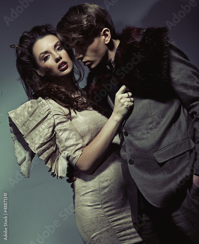 Photo: Portrait of a young attractive couple Portrait of a young attractive couple
