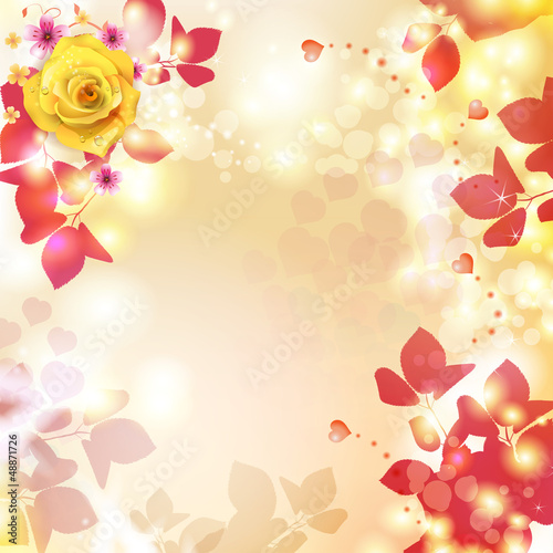 Vector: Romantic background for Valentine's day with hearts Romantic background for Valentine's day with hearts
