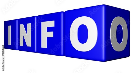 Illustration: Info blue cubes Info blue cubes