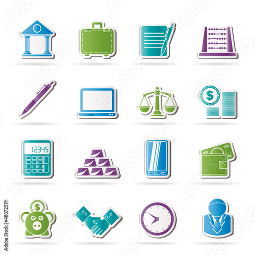 Vector: Business and office icons - vector icon set Business and office icons - vector icon set