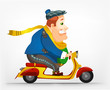 Cheerful Chubby Man