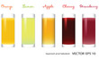 Vector: Vector Glasses of Fruit Juice Vector Glasses of Fruit Juice
