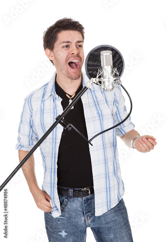Photo: Singer and microphone Singer and microphone