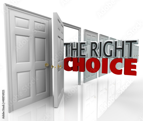 Illustration: The Right Choice Open Door New Opportunity Choose Path The Right Choice Open Door New Opportunity Choose Path