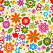 Seamless Retro Flower Pattern