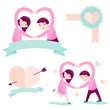 Valentine illustration.couple in love