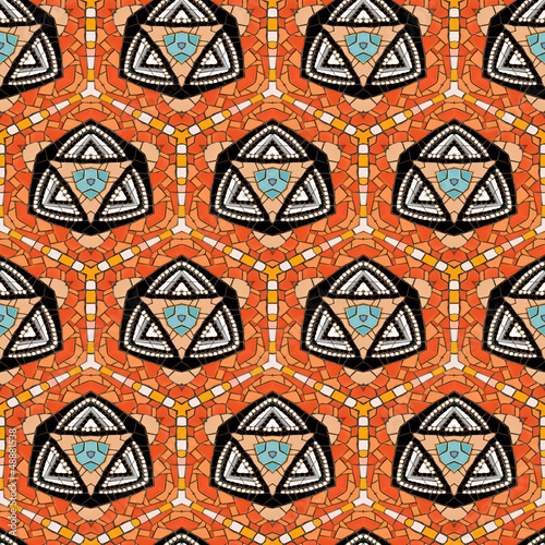 Photo: Seamlessly tiled kaleidoscopic mosaic pattern Seamlessly tiled kaleidoscopic mosaic pattern