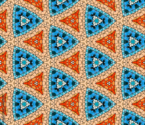 Photo: Seamlessly tiled kaleidoscopic mosaic pattern Seamlessly tiled kaleidoscopic mosaic pattern