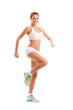 Photo: sporty woman over white sporty woman over white