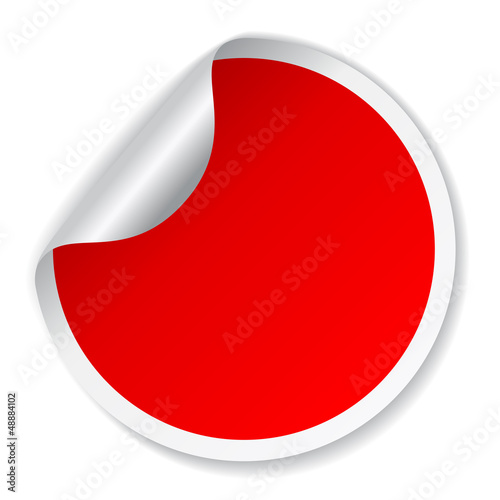 Vector: Red vector blank sticker Red vector blank sticker
