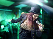 girl with microphone