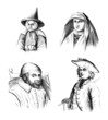 4 Portraits - 18th century