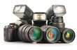  Photo equipment including zoom lenses, camera and flash lights