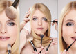 Hübsche Frau mit Gesichts Make up