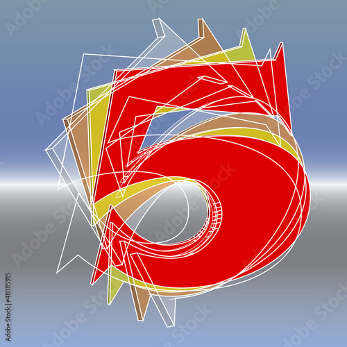 Vector: Ziffer 5 Ziffer 5