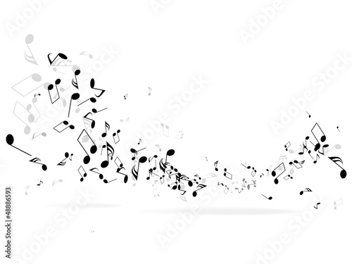 Vector: abstract msical background with notes abstract msical background with notes