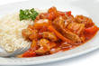 Schweinefleisch süß-sauer mit Reis