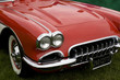 the hood of a classic sports car