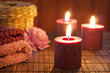 Spa concept in night with candles still life