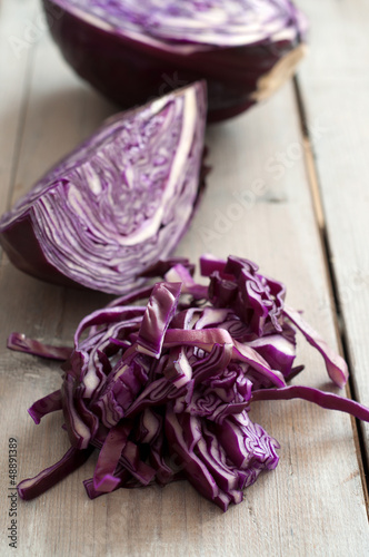 Photo: Rotkohl schneiden Rotkohl schneiden