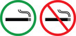 Smoking Area and No Smoking