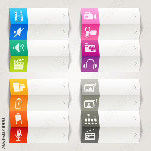 Vector: Rainbow - Media icons / Navigation template Rainbow - Media icons / Navigation template