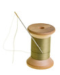 Foto: Spool of green sewing thread Spool of green sewing thread