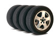 summer tires isolated on white background