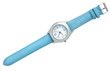 RELOJ DE PULSERA METAL Y AZUL