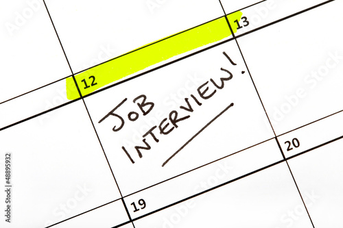 Photo: Job Interview Date on a Calendar Job Interview Date on a Calendar