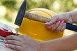 Tool in the hands of young women (female)