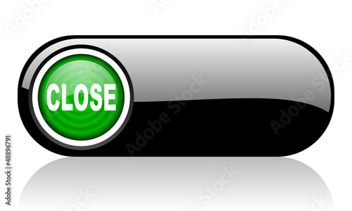 Illustration: close black and green web icon on white background close black and green web icon on white background