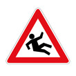 Vektor: Schild Vorsicht Rutschgefahr Schild Vorsicht Rutschgefahr