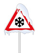 Vektor: Warnschild "Eisglätte" Warnschild "Eisglätte"