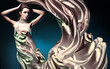 beautiful woman in long fairy dress