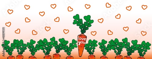 Vector: Happy valentine day with a carrots Happy valentine day with a carrots