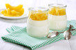 Fruit dessert with mango