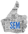 Search engine marketing SEM concept