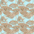 Vintage seamless pattern of wild flowers graphics