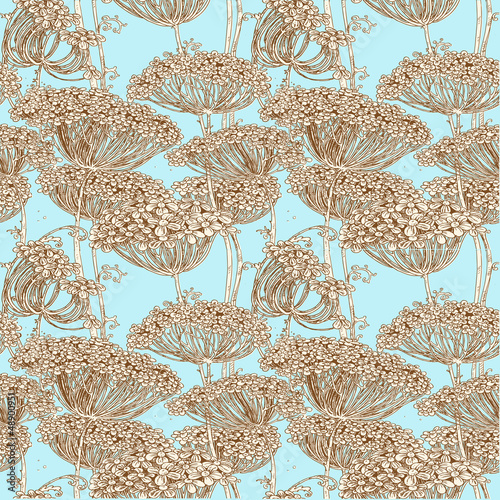 Vector: Vintage seamless pattern of wild flowers graphics Vintage seamless pattern of wild flowers graphics