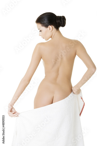 Photo: Beautiful nude woman after bath or spa Beautiful nude woman after bath or spa