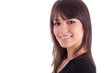 Close up portrait of young beautiful caucasian woman