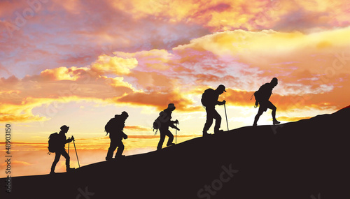 Photo: Climbing a mountain. Climbing a mountain.