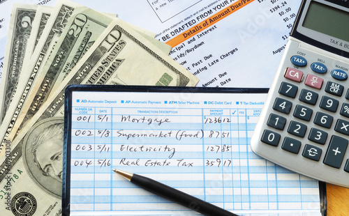 Photo: Write some checks to make payments for household expenses Write some checks to make payments for household expenses