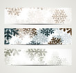 New Year banner with snowflakes
