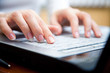 hands on keyboard