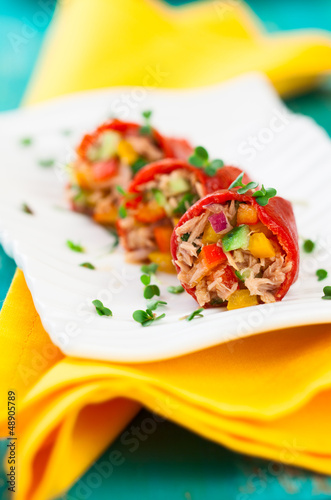 Photo: Red peppers stuffed Red peppers stuffed
