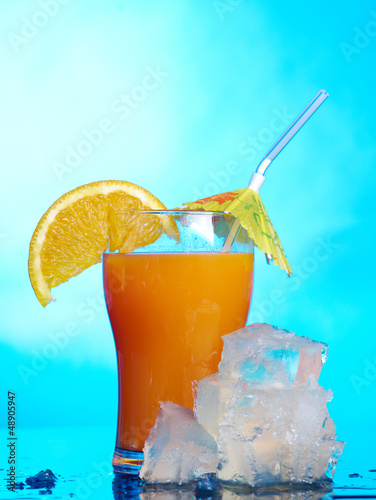 Photo: coctail drink with ice cubs coctail drink with ice cubs