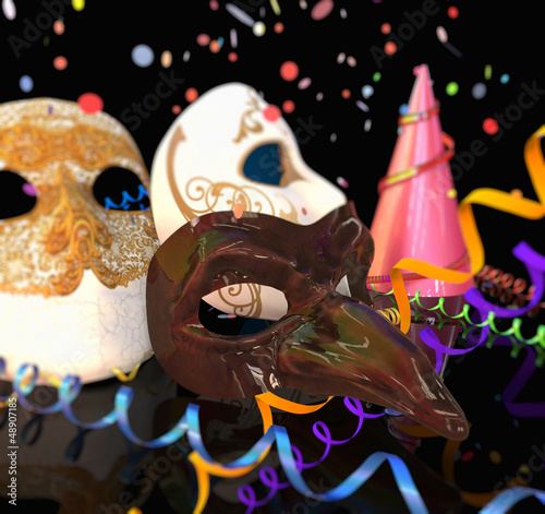 Illustration: Máscaras de carnaval Máscaras de carnaval